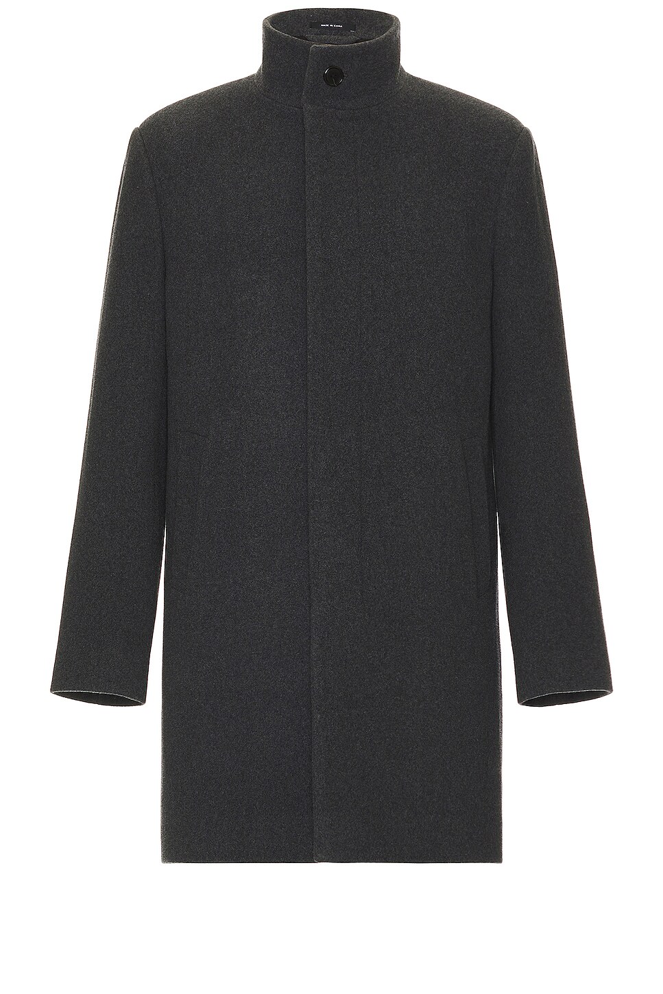 Image 1 of Club Monaco Test Funnel Neck Coat in Charcoal