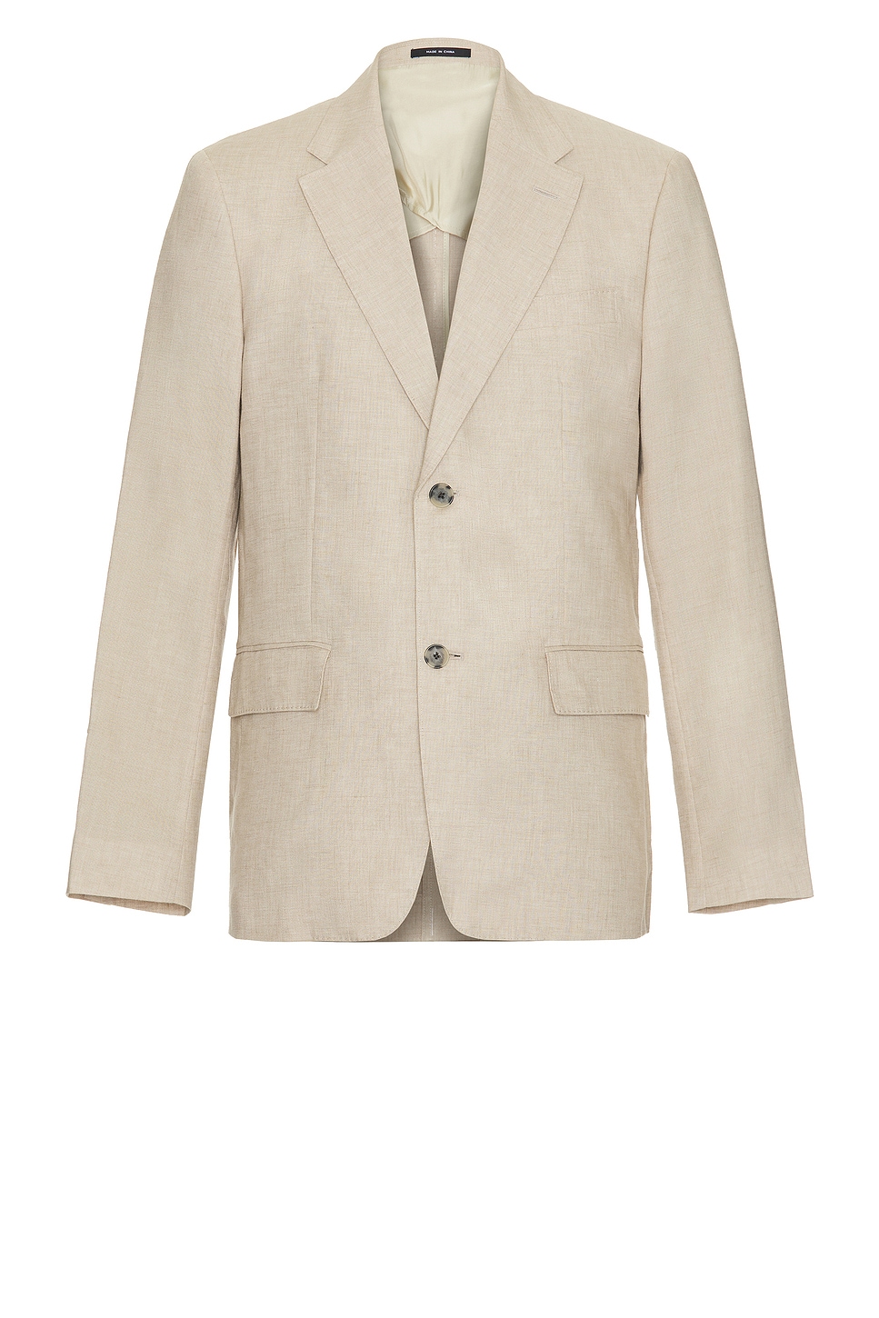 Image 1 of Club Monaco Tech Linen Suit Blazer in Light Khaki Mix
