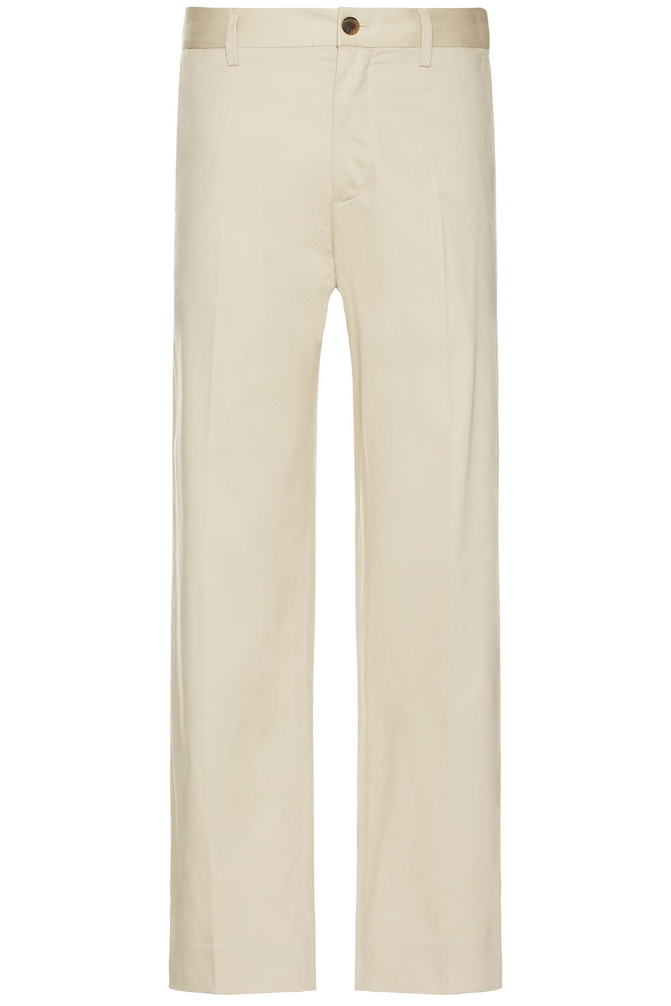 Straight Cropped Fit Pant in Cream
