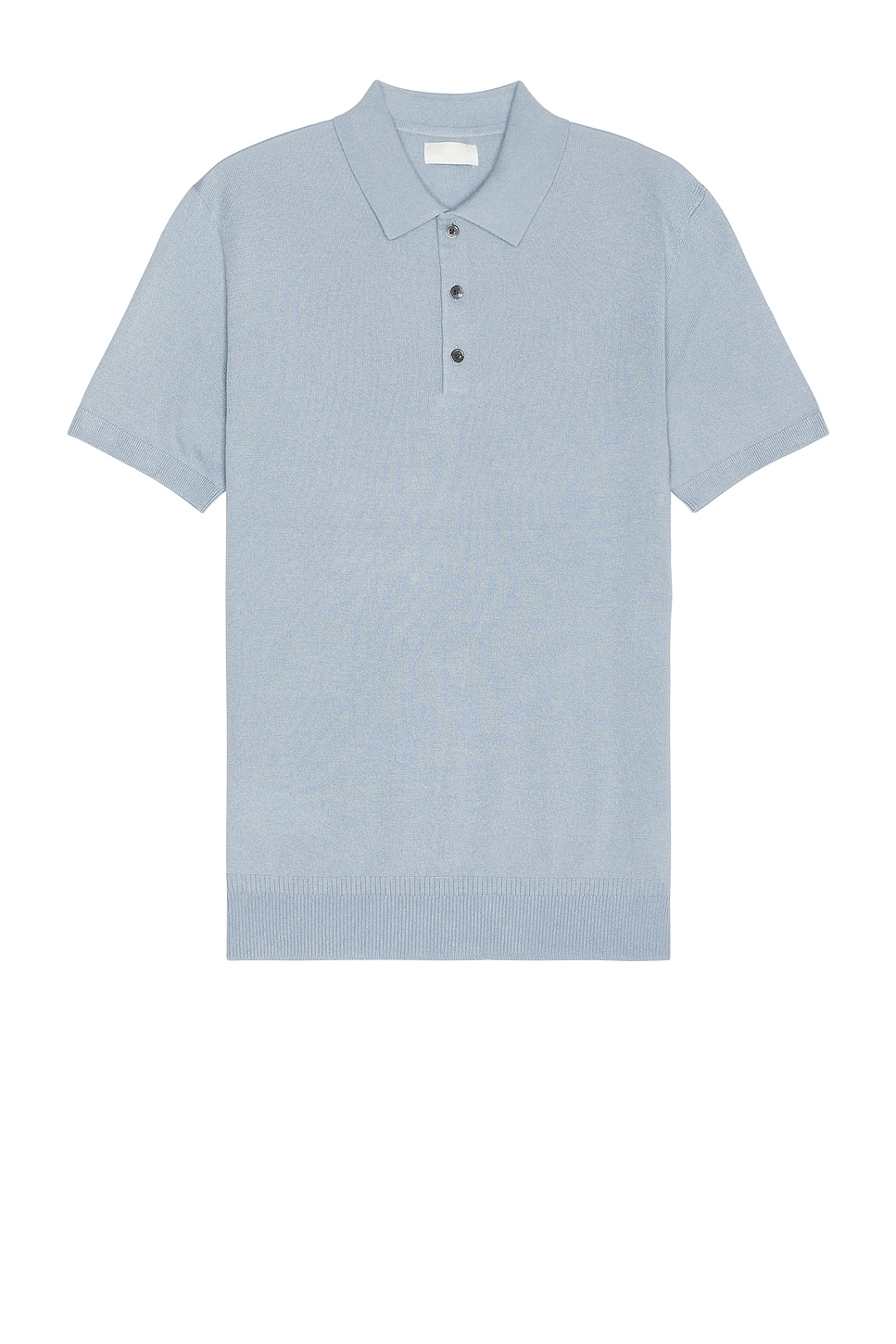 Image 1 of Club Monaco Lux Short Sleeve Silk Cash Polo in Blue