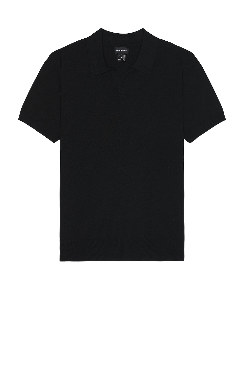 Image 1 of Club Monaco Tech Johnny Collar Polo in Black