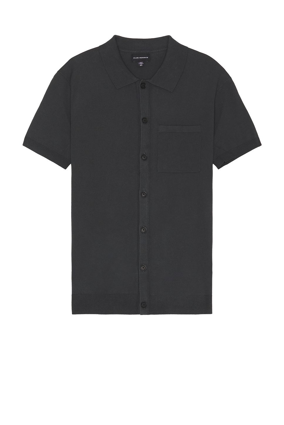 Short Sleeve Tech Button Down Shirt in Grey