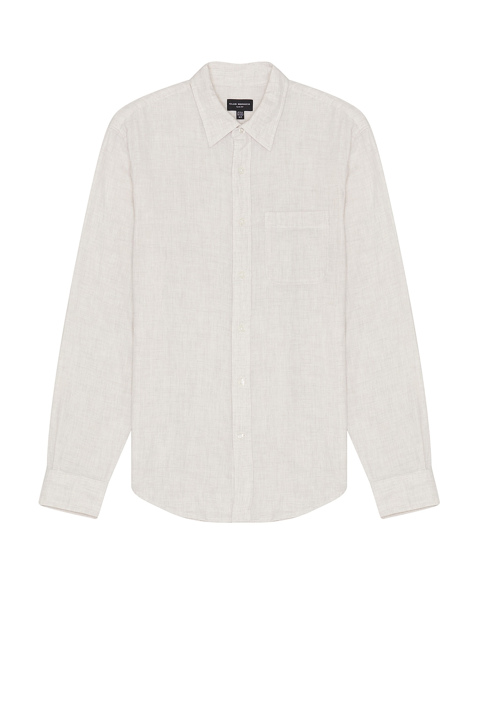 Long Sleeve Lightweight Double Face Shirt in Ivory