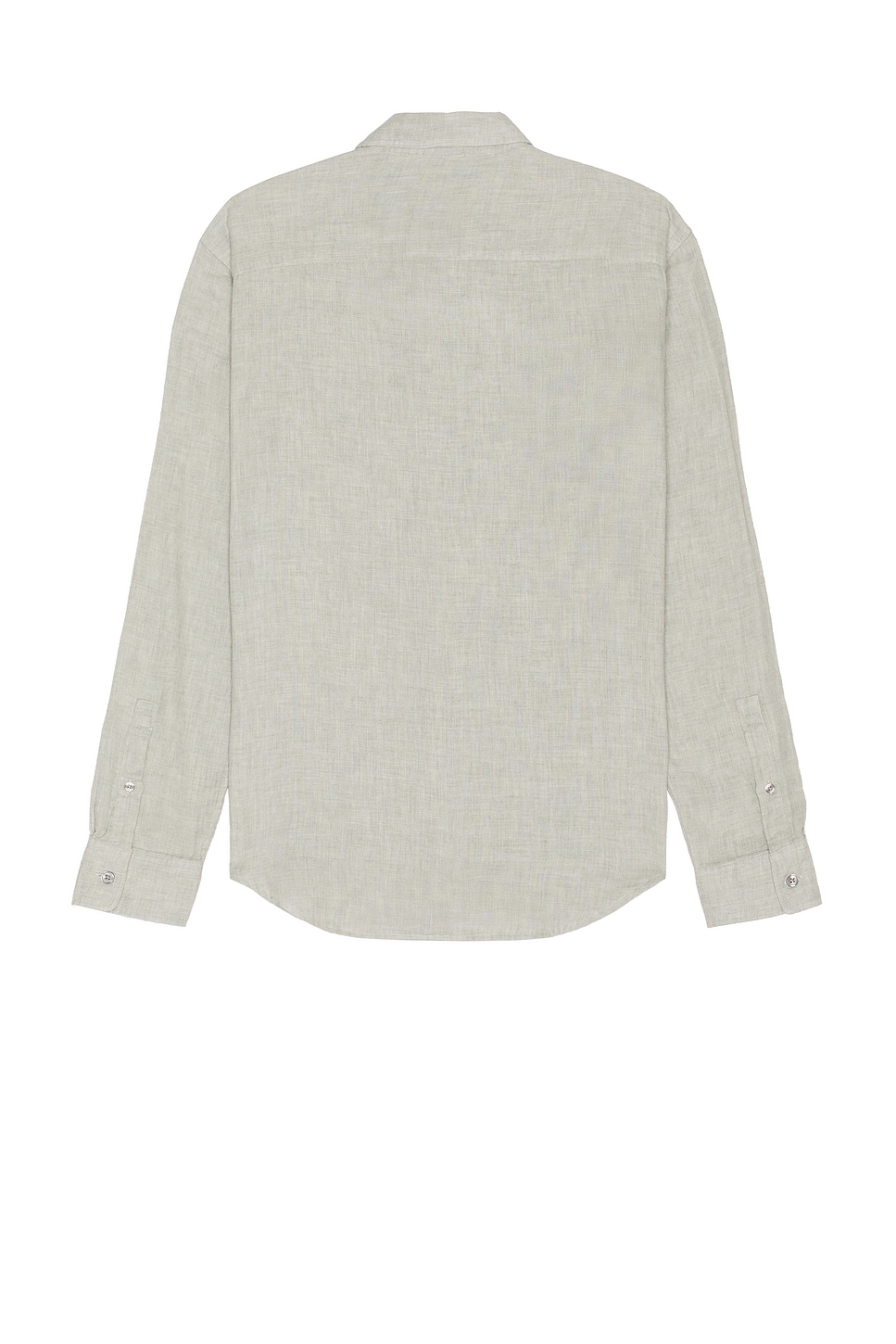 Shop Club Monaco Long Sleeve Lightweight Double Face Shirt In Sage