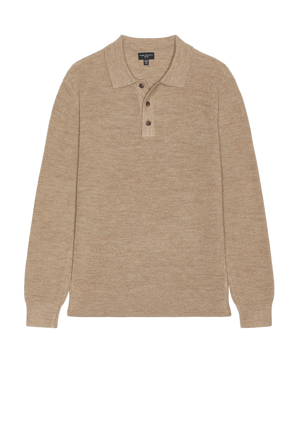 Refined Texture Polo in Beige