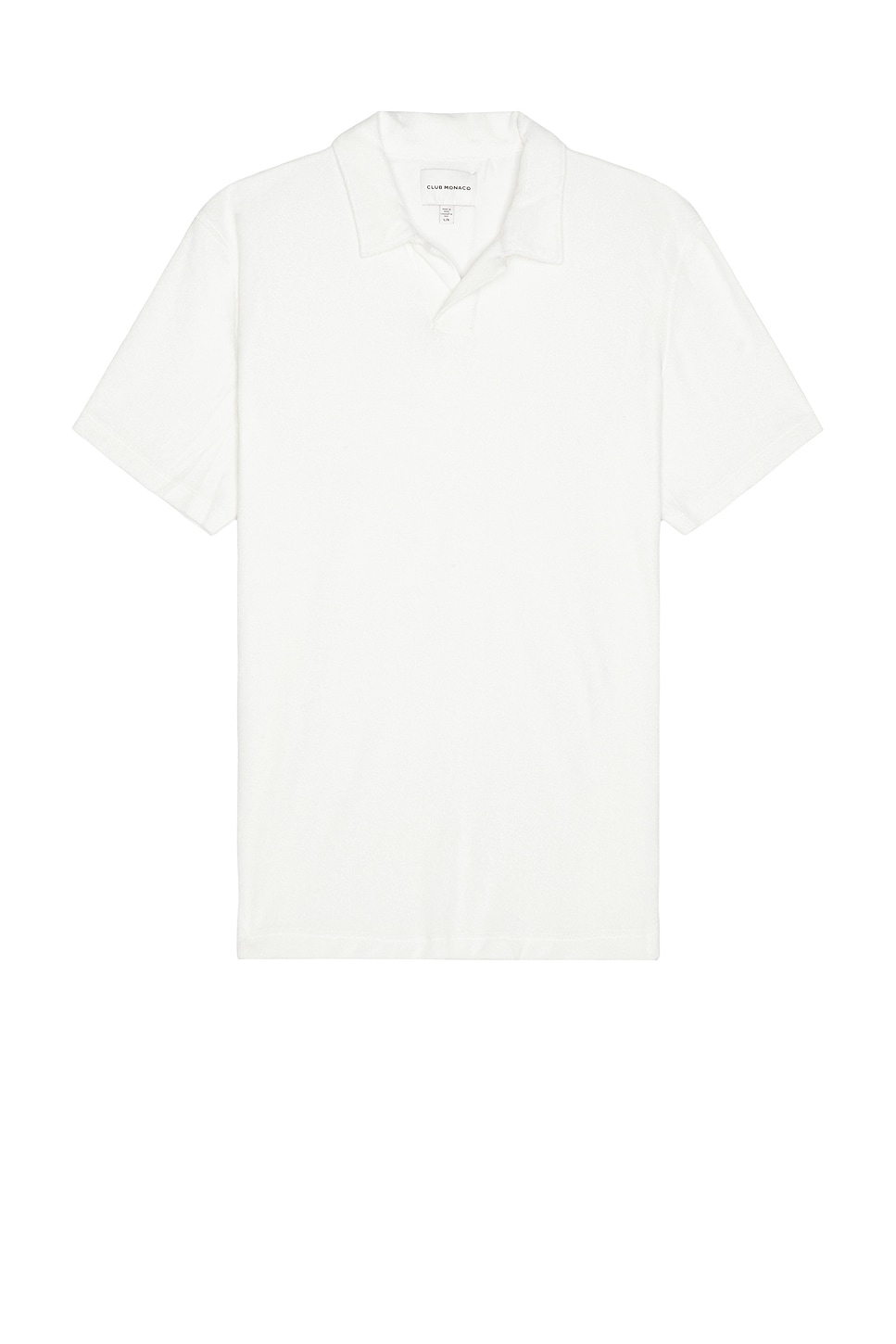 Loop Terry Johnny Collar Polo in White