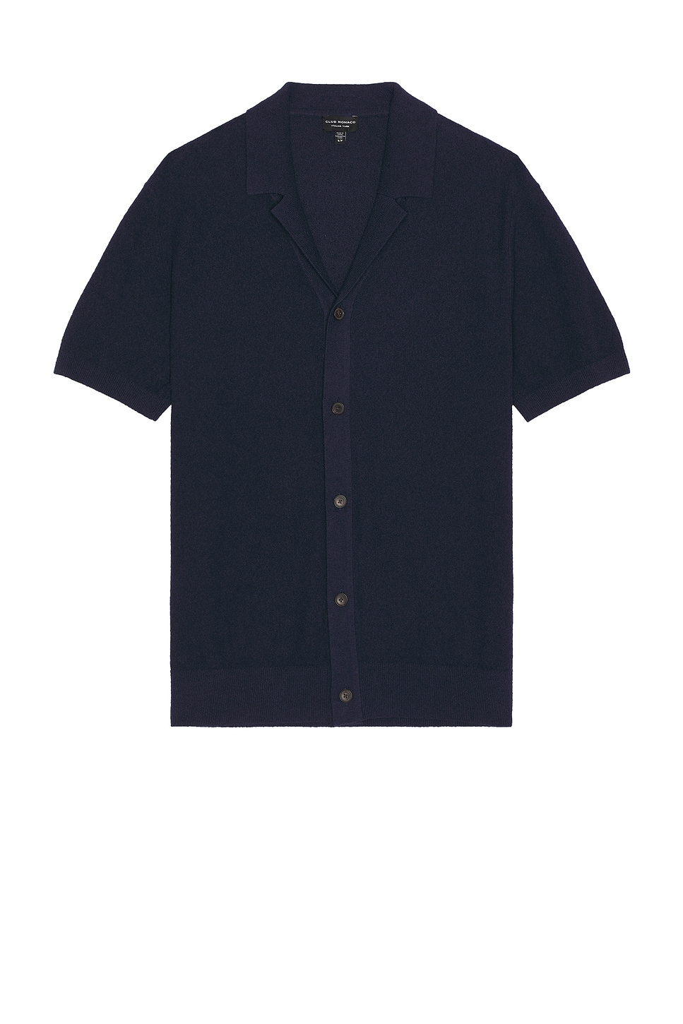Boucle Camp Collar Shirt in Navy