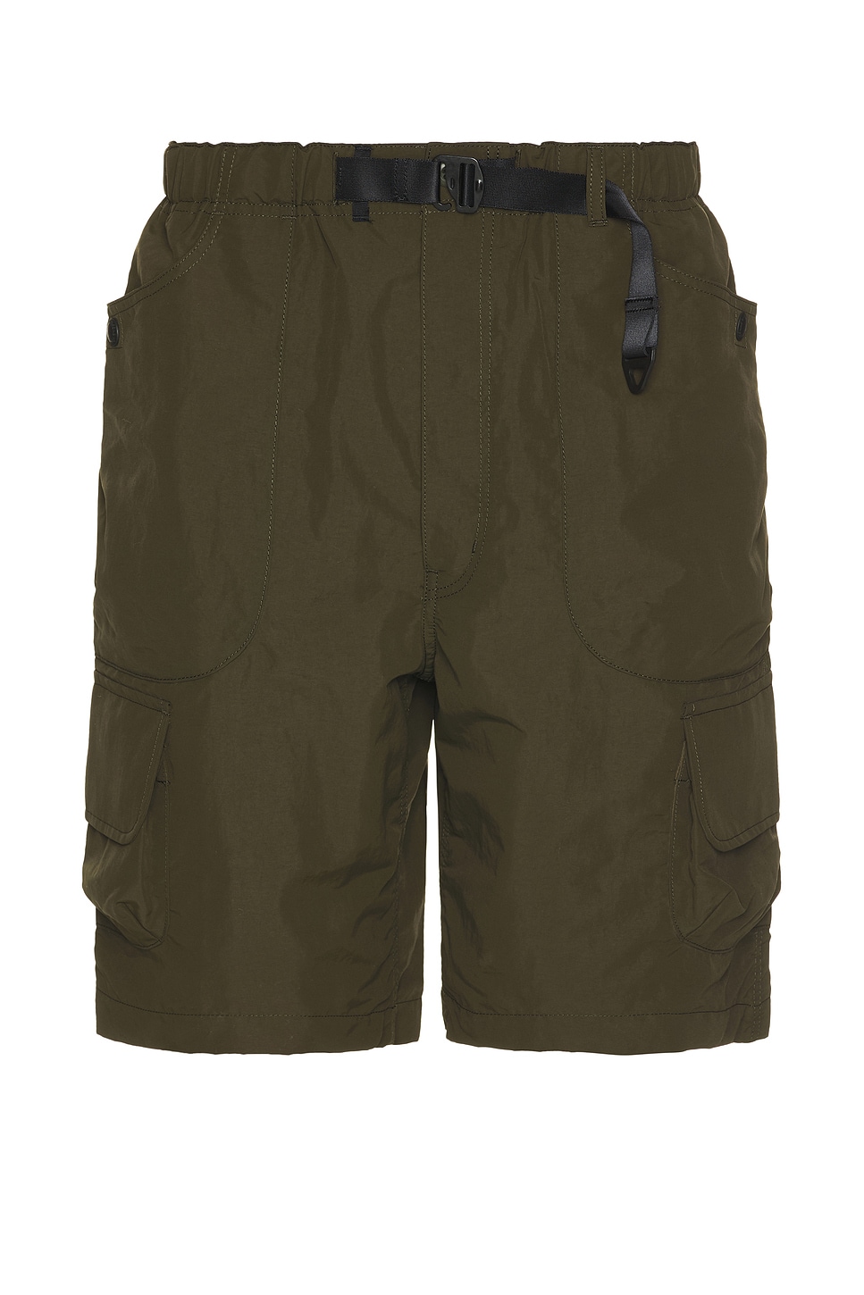 COMME des GARCONS HOMME Nylon Tussah Shorts in Dark Green