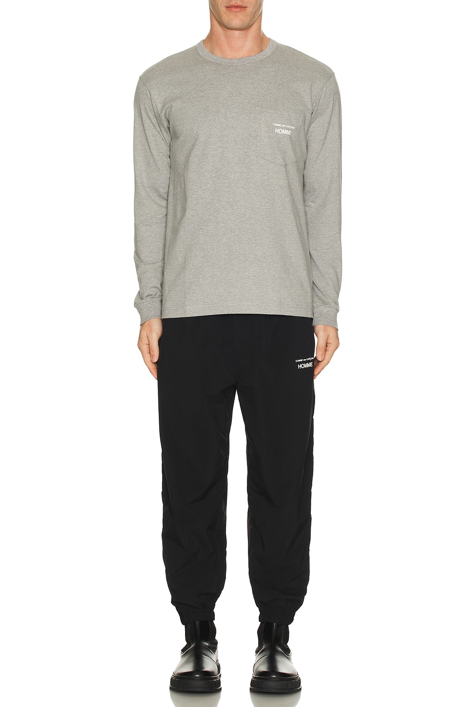Image 1 of COMME des GARCONS HOMME Nylon Typewriter Pants in Black