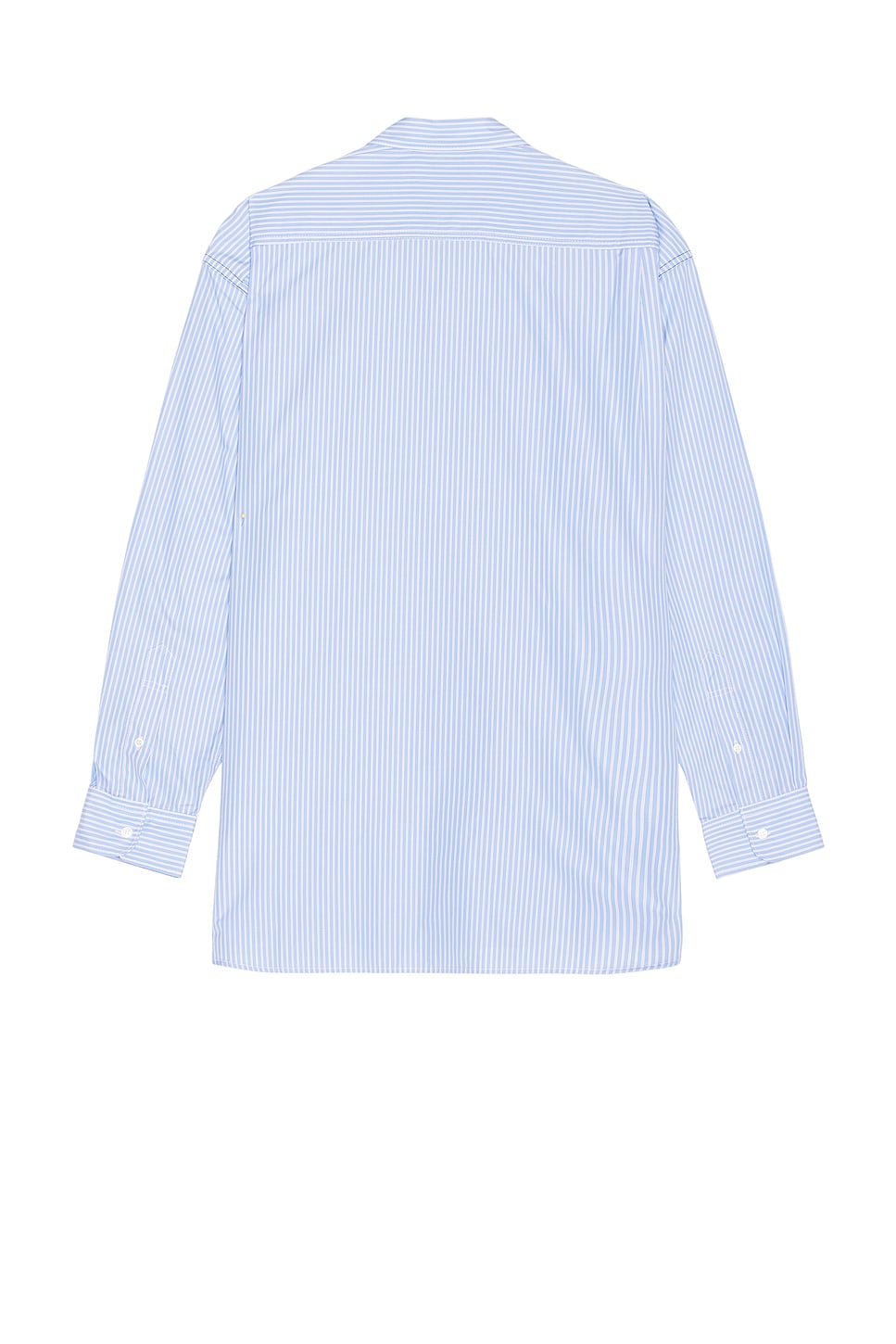 Shop Comme Des Garçons Homme Deux Stripe Tussah Shirt In Sax  White & Black