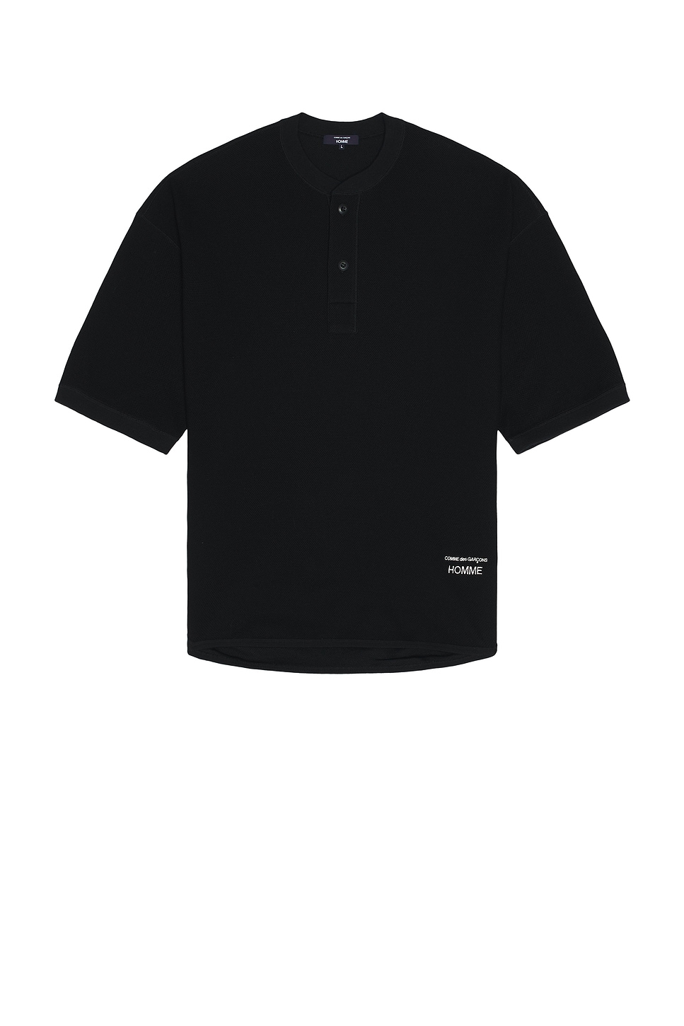 COMME des GARCONS HOMME Waffle Tee in Black