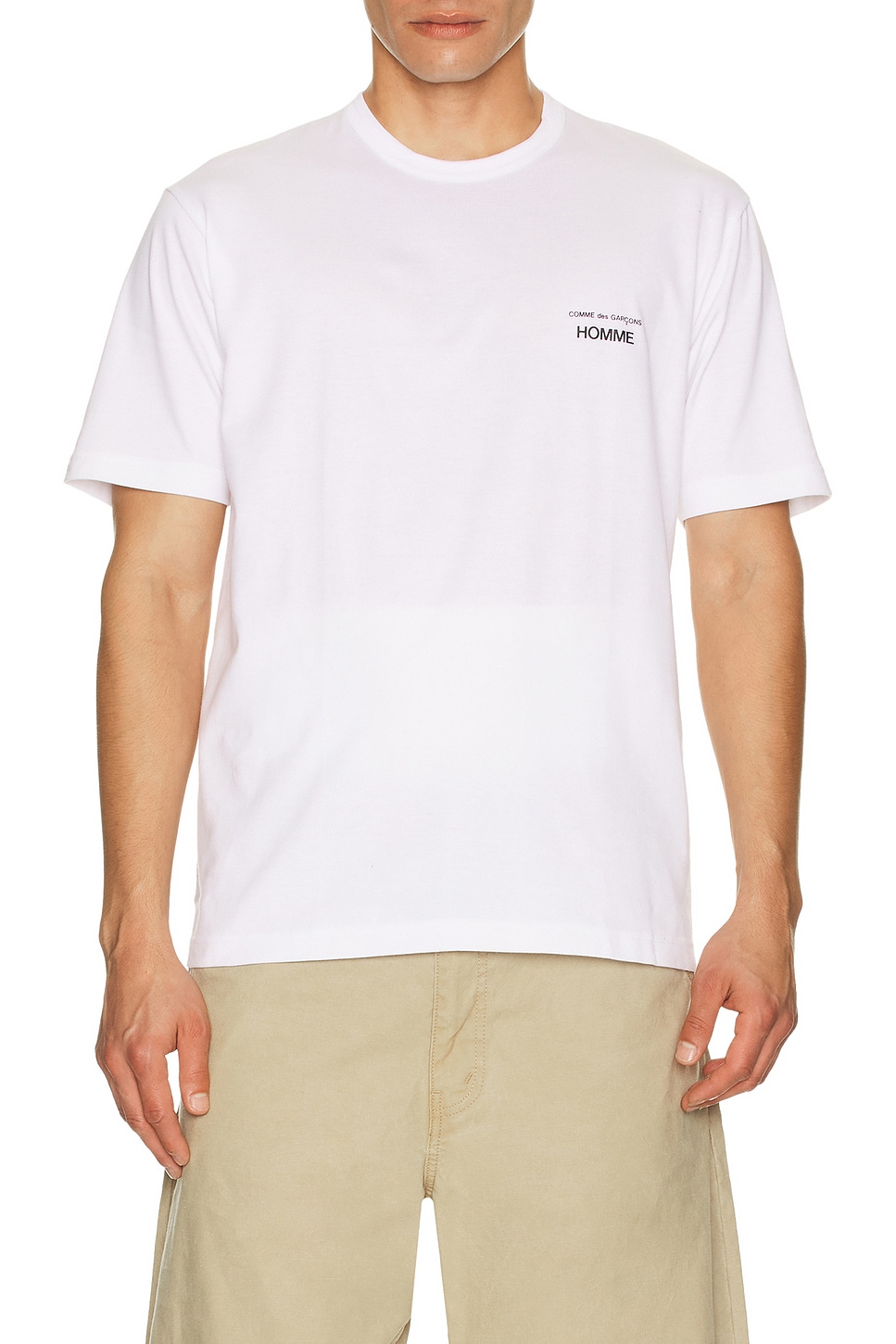 Image 1 of COMME des GARCONS HOMME Logo Tee in White