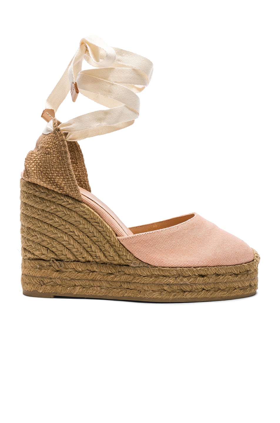 Image 1 of Castaner Canvas Carina Wedge Espadrilles in Rosa Palo