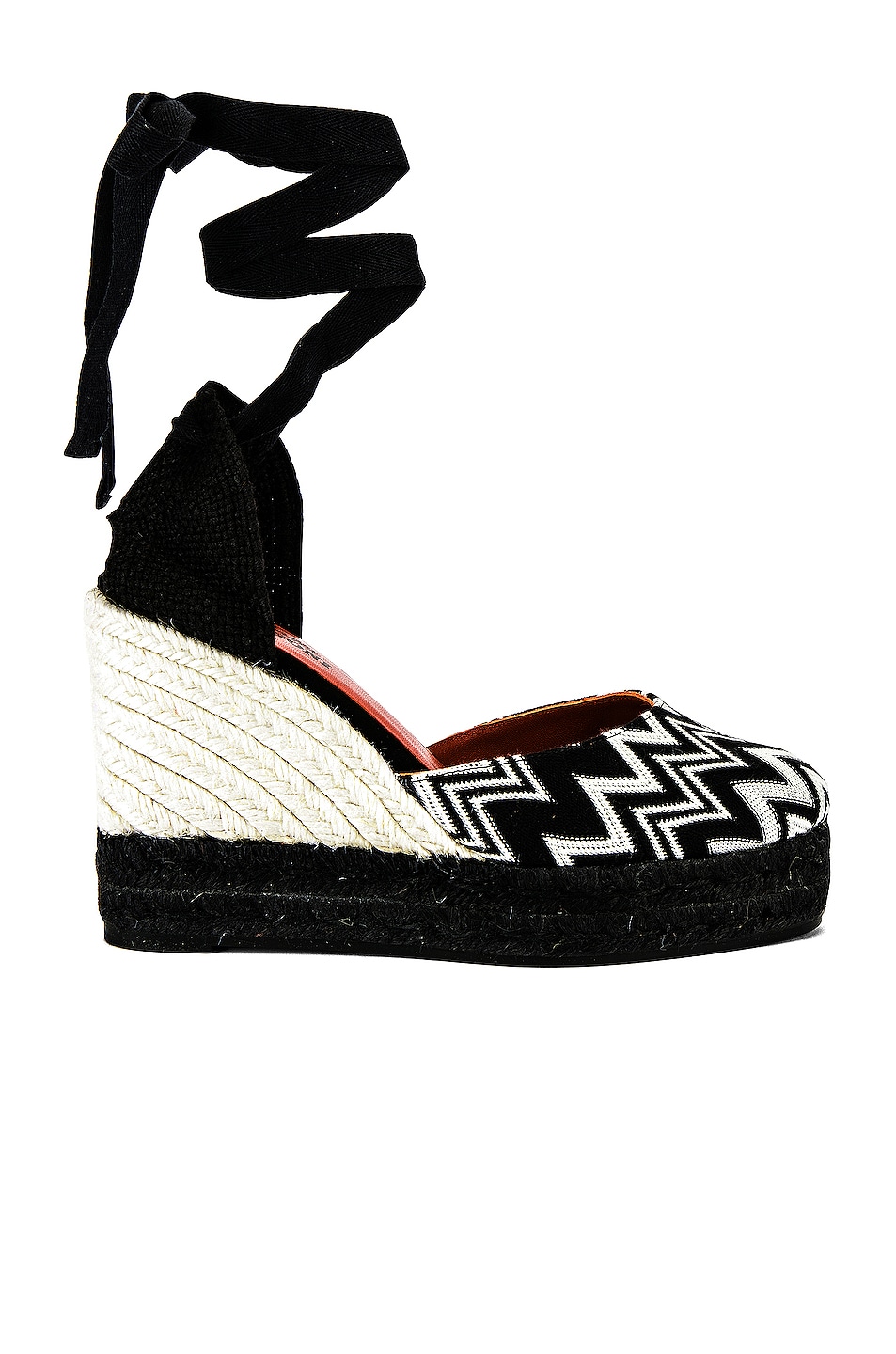 Image 1 of Castaner x MISSONI Carina Wedge Espadrille in Black & White