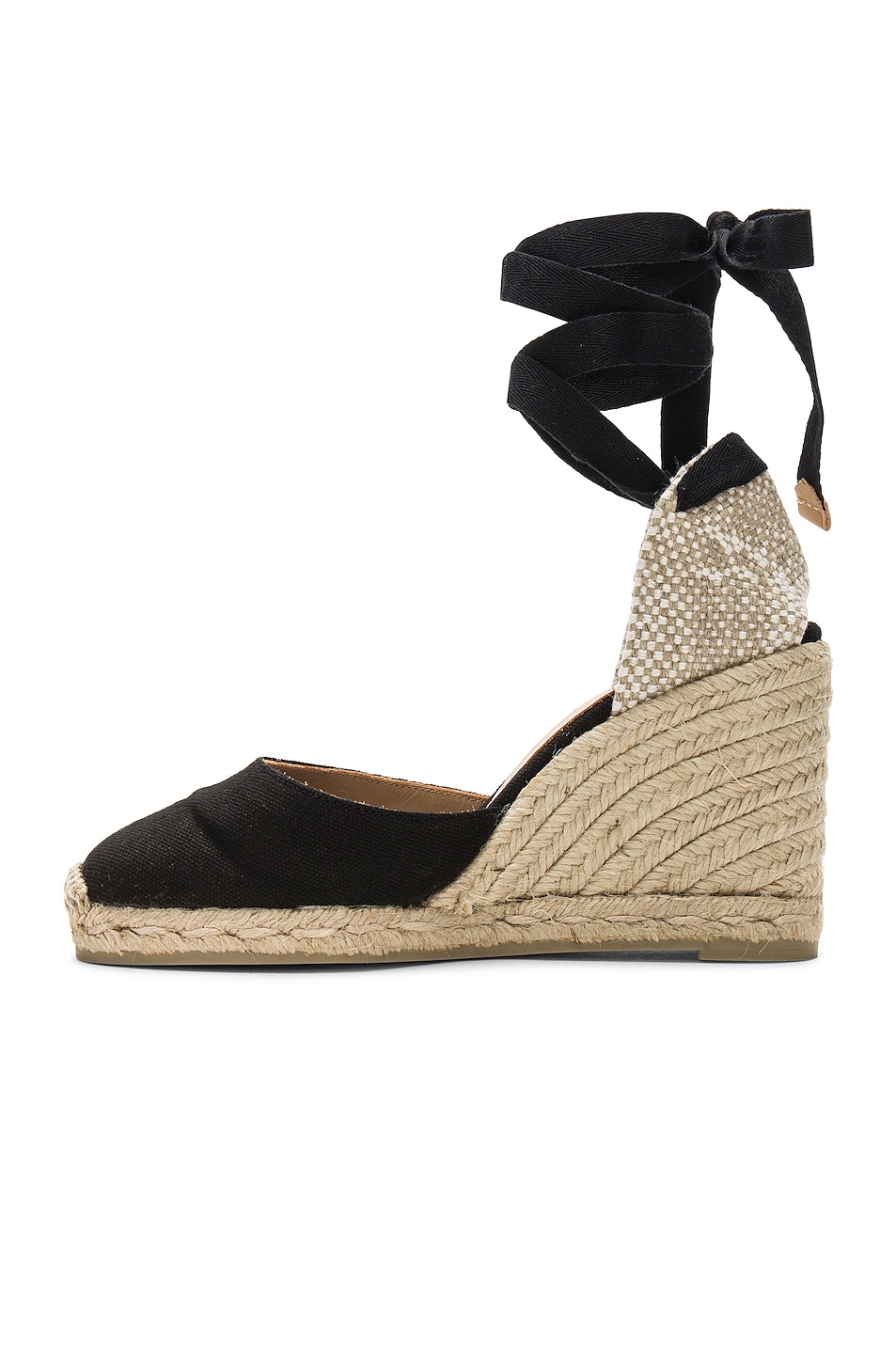 Castaner Carina Espadrille in Black & Natural FWRD