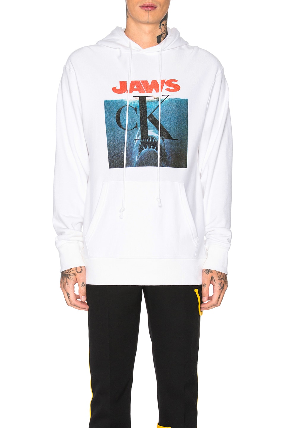 Image 1 of CALVIN KLEIN 205W39NYC Jaws Hoodie in White