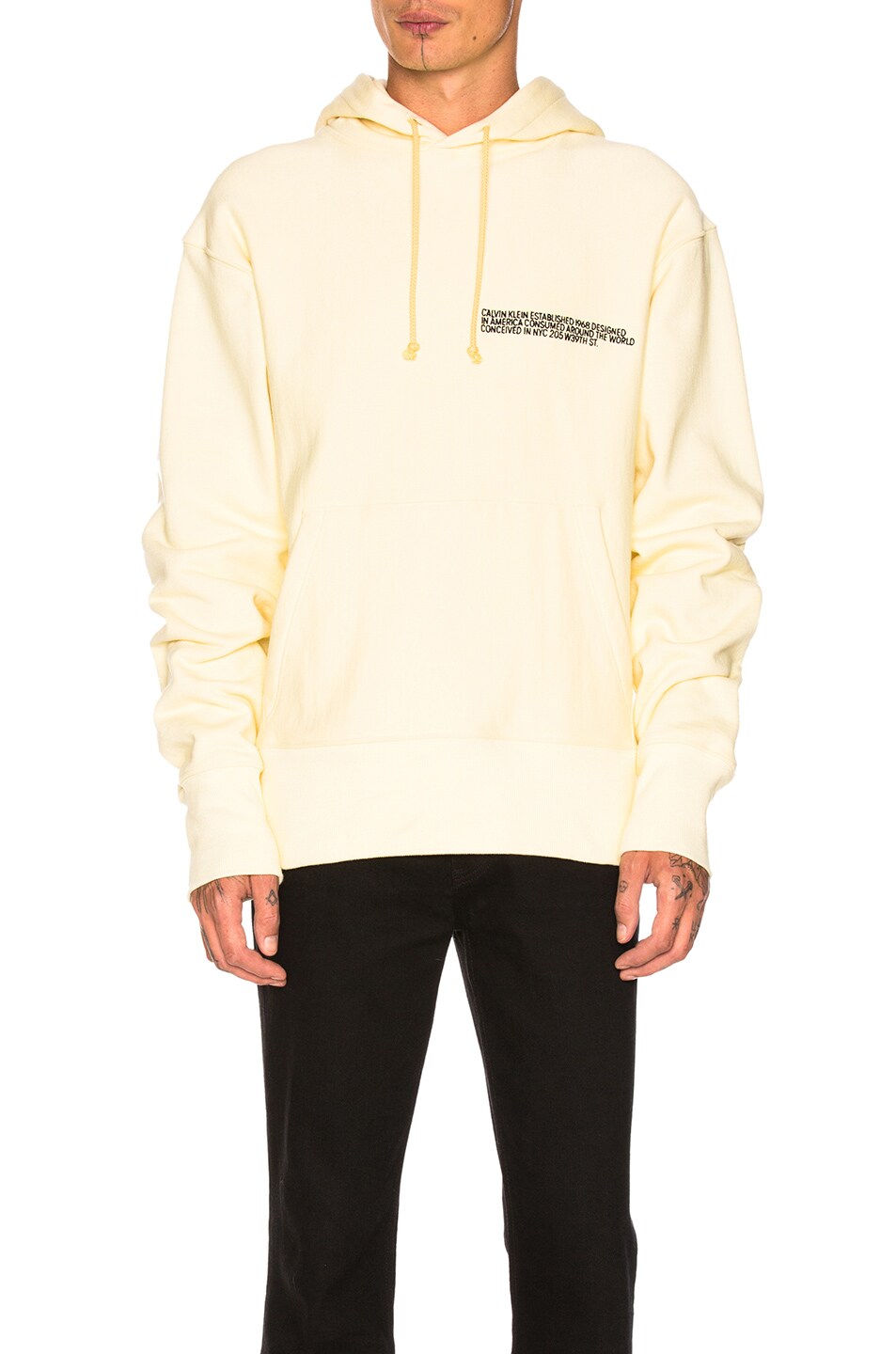 Image 1 of CALVIN KLEIN 205W39NYC Hoodie in Light Yellow