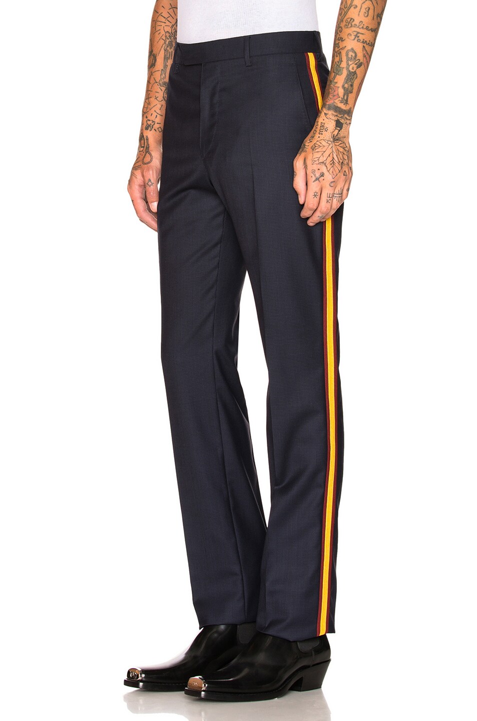 Image 1 of CALVIN KLEIN 205W39NYC Side Band Trousers in Marine Midnight