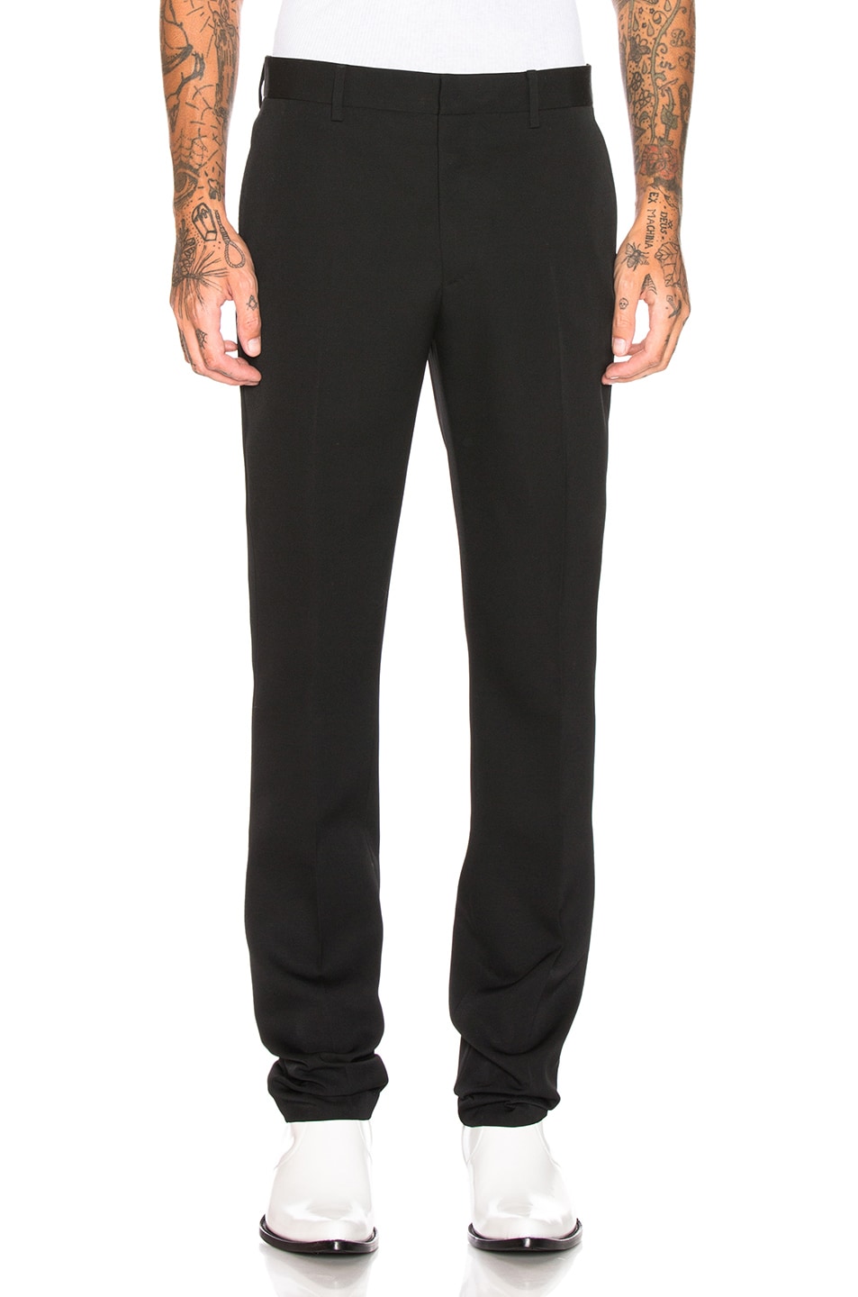 Image 1 of CALVIN KLEIN 205W39NYC Wool Gabardine Uniform Pant in Black