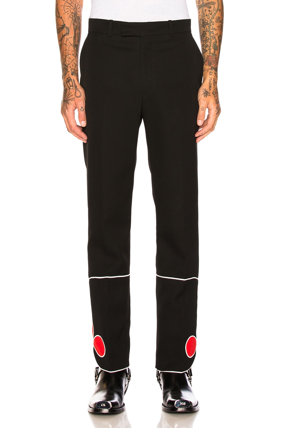 Image 1 of CALVIN KLEIN 205W39NYC Red Bottom Trousers in Black