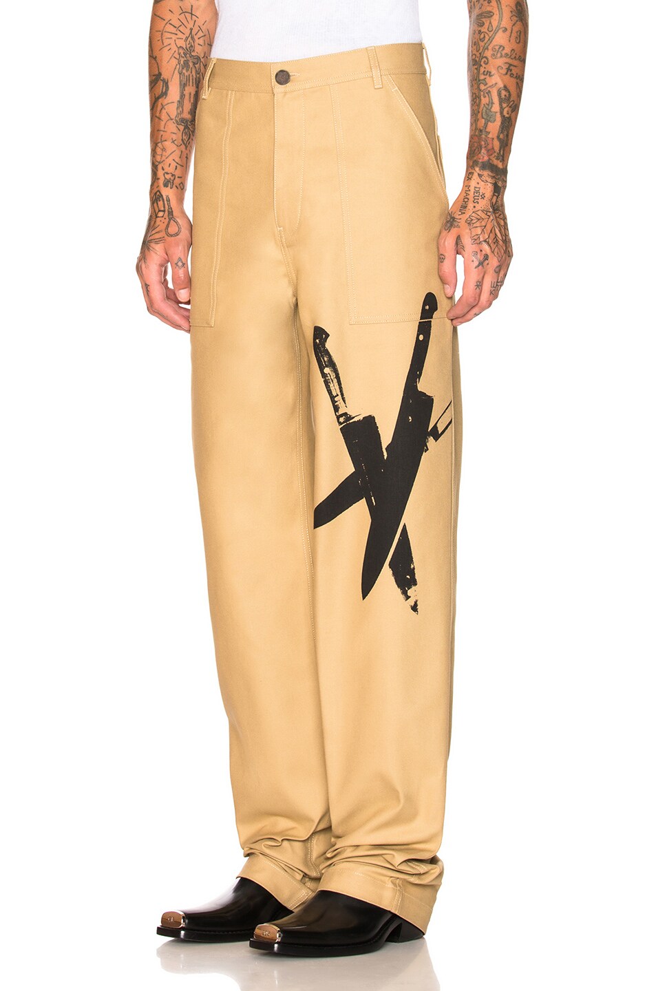 Image 1 of CALVIN KLEIN 205W39NYC Workwear Pants in Sand Dune