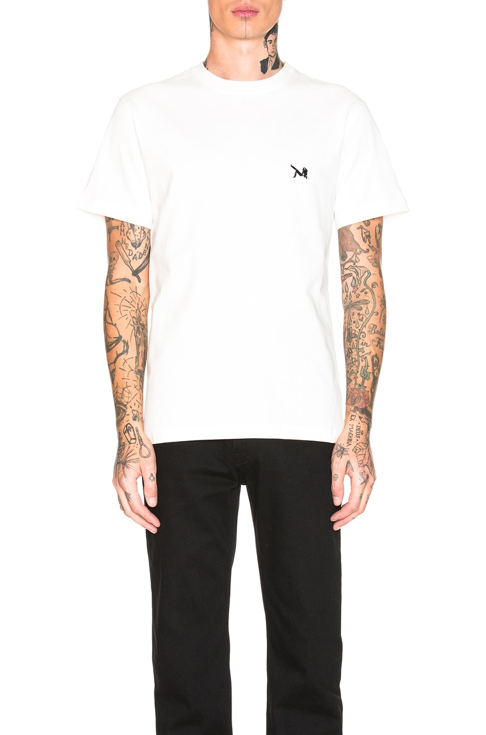 Image 1 of CALVIN KLEIN 205W39NYC Heavy Jersey Short Sleeve Tee in White