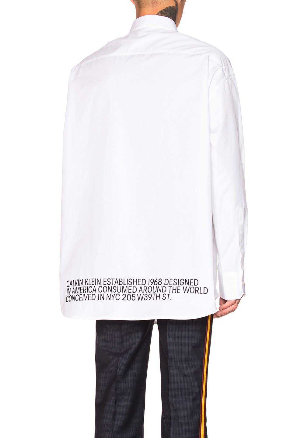 Image 1 of CALVIN KLEIN 205W39NYC Script Button Down Shirt in Optic White