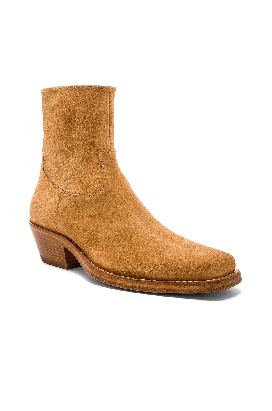 Image 1 of CALVIN KLEIN 205W39NYC Suede Western Tods in Caramel