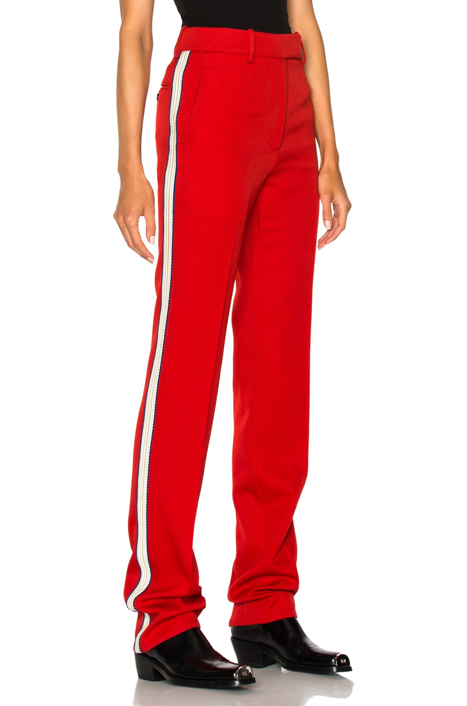 Image 1 of CALVIN KLEIN 205W39NYC Wool Twill Trousers in Crimson