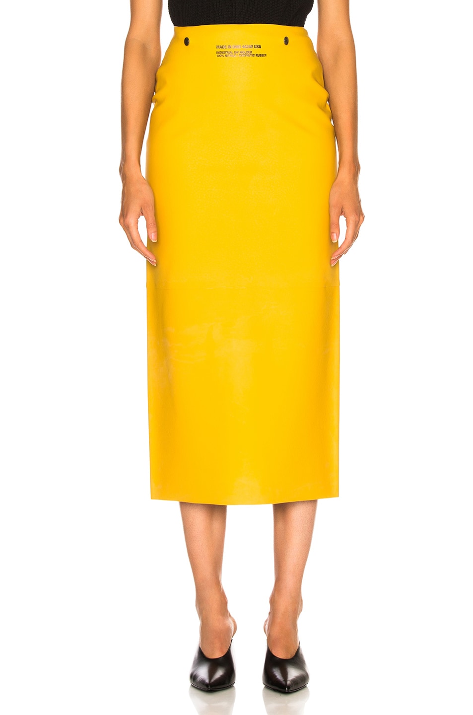 Image 1 of CALVIN KLEIN 205W39NYC Midi Skirt in Pastel Yellow