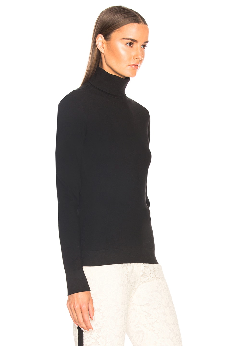 CALVIN KLEIN 205W39NYC Turtleneck Tee in Black | FWRD