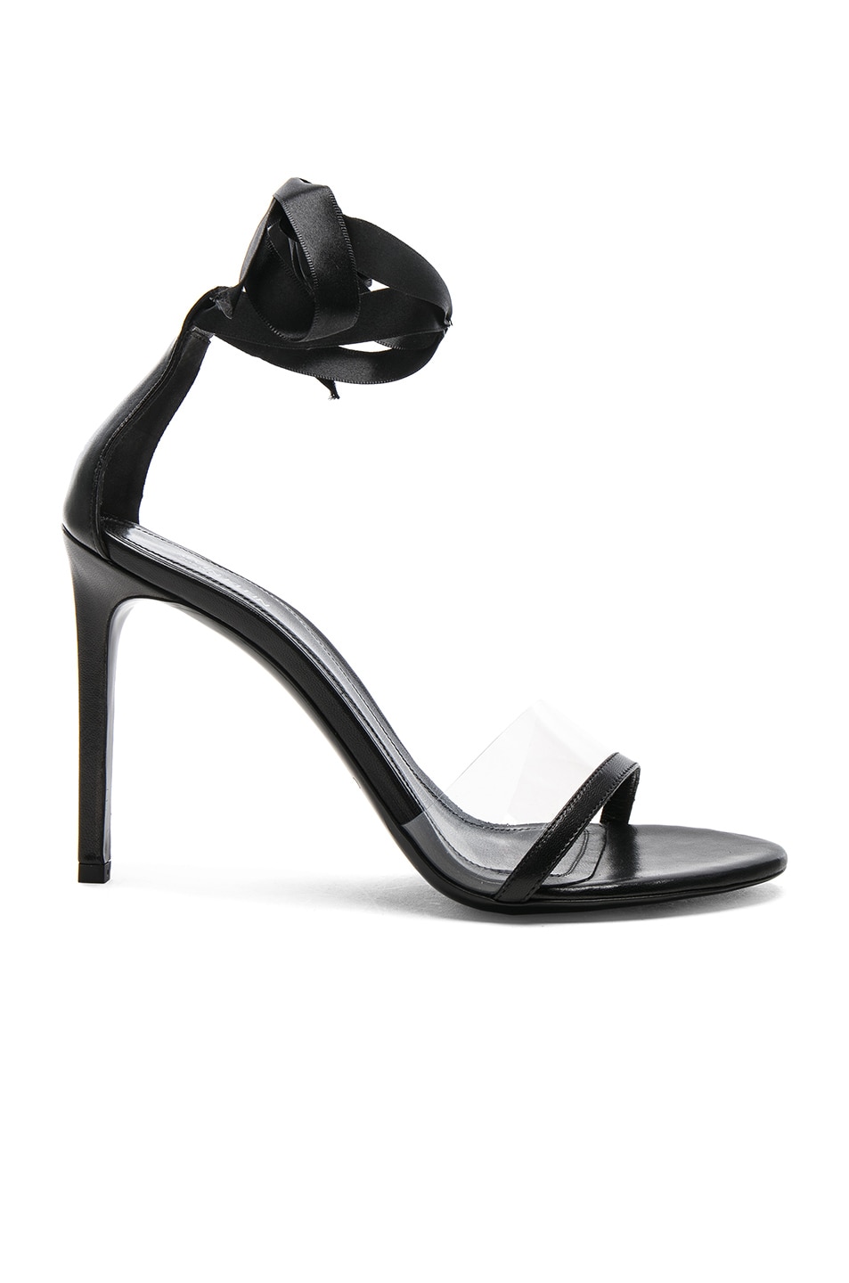 Image 1 of CALVIN KLEIN 205W39NYC Leather Camri Ankle Tie Sandals in Black