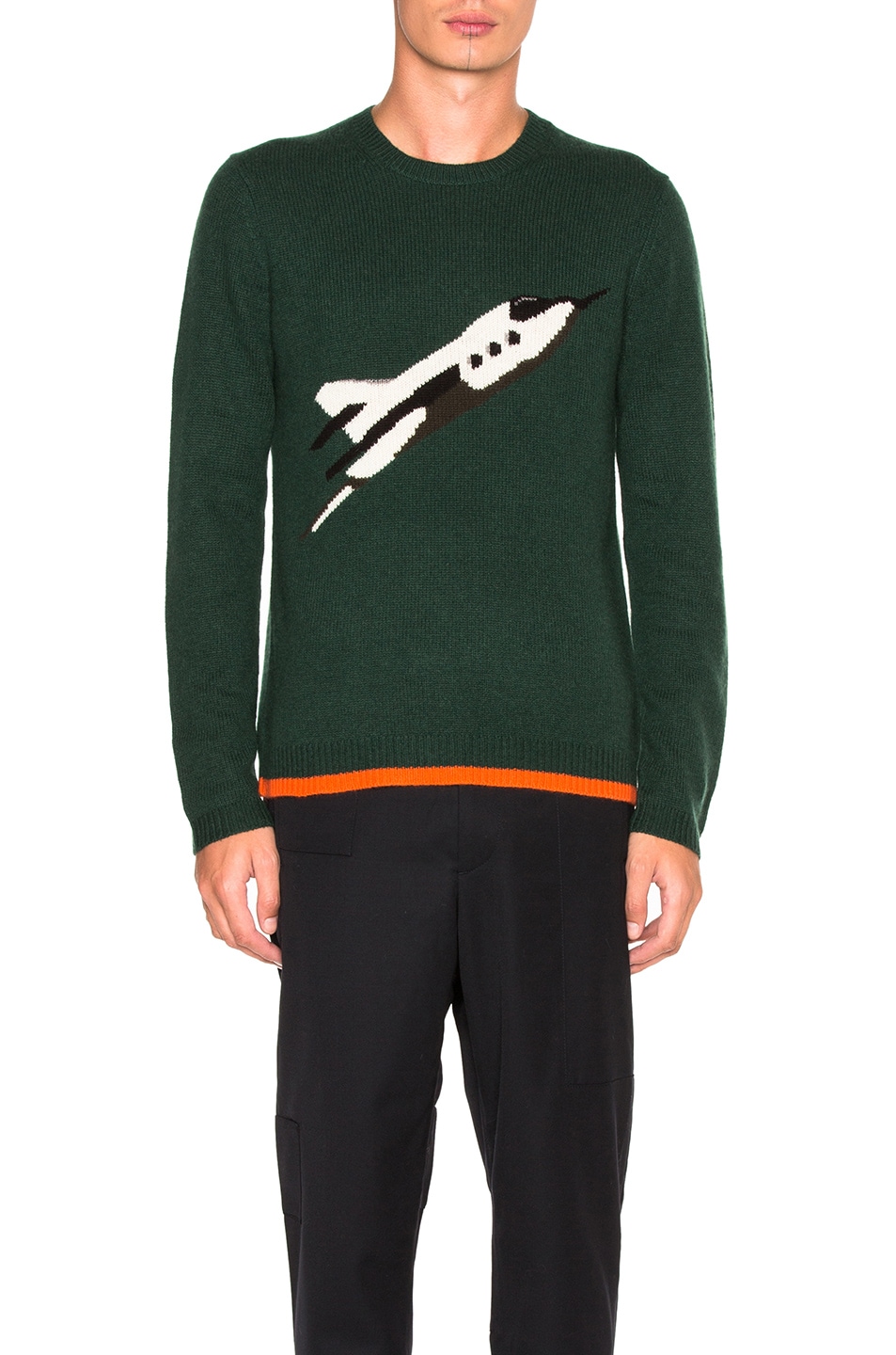 Image 1 of Coach Rocket Ship Crew Neck Sweater in Pine