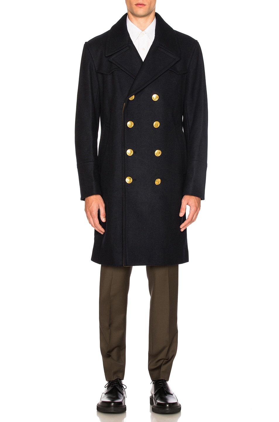 Coach Wool Captains Jacket in Navy FWRD