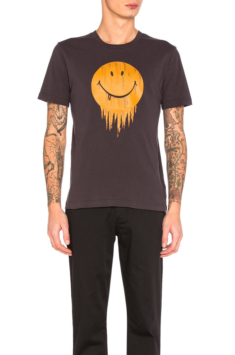 Image 1 of Coach Gnarly Face Tee in Black & Yellow