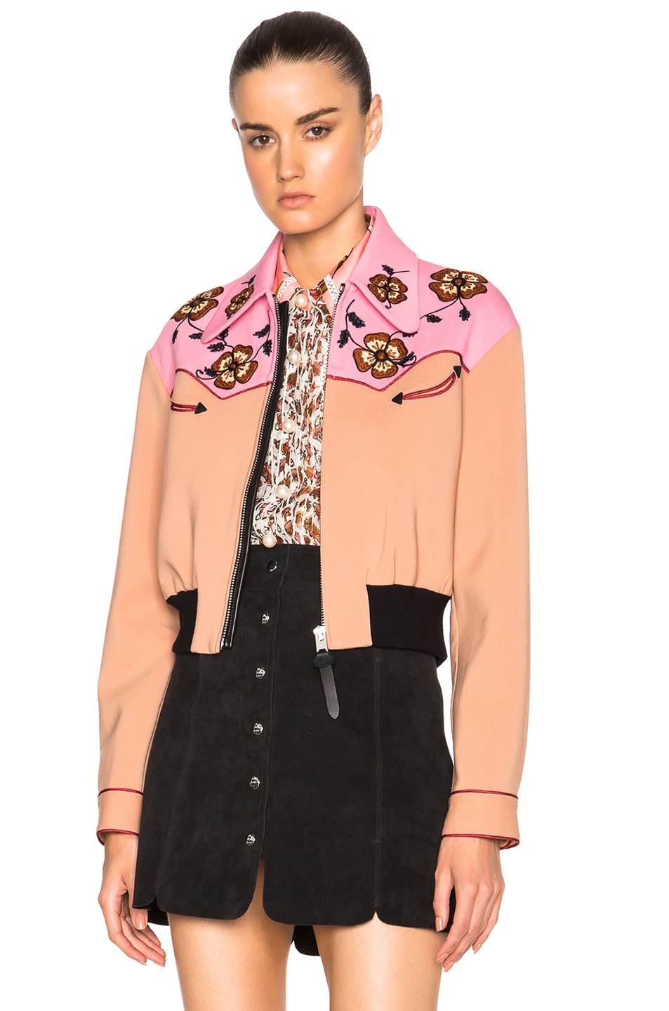Image 1 of Coach Western Jacket in Pink