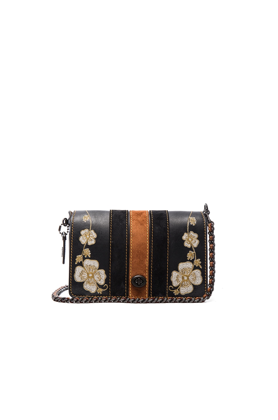 Image 1 of Coach Western Embroidery Dinky 24 Bag in Black