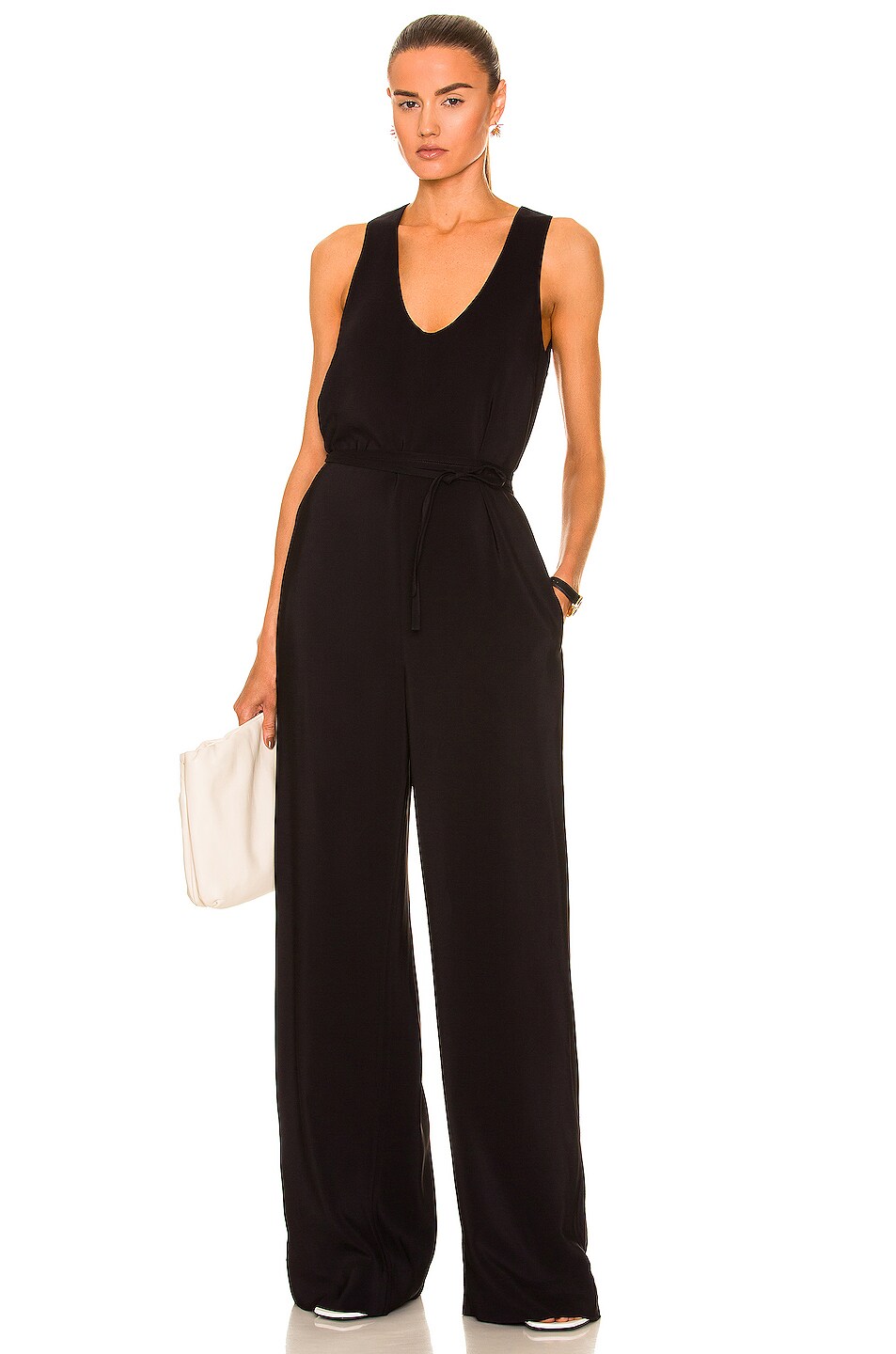 Image 1 of CO Sleeveless Jumpsuit in Black