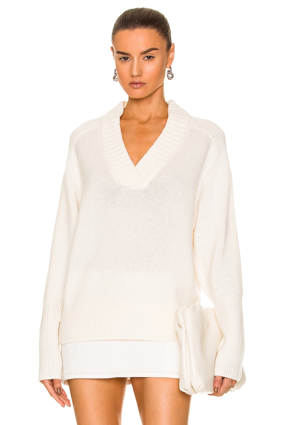 Image 1 of CO V-Neck Sweater in Ivory