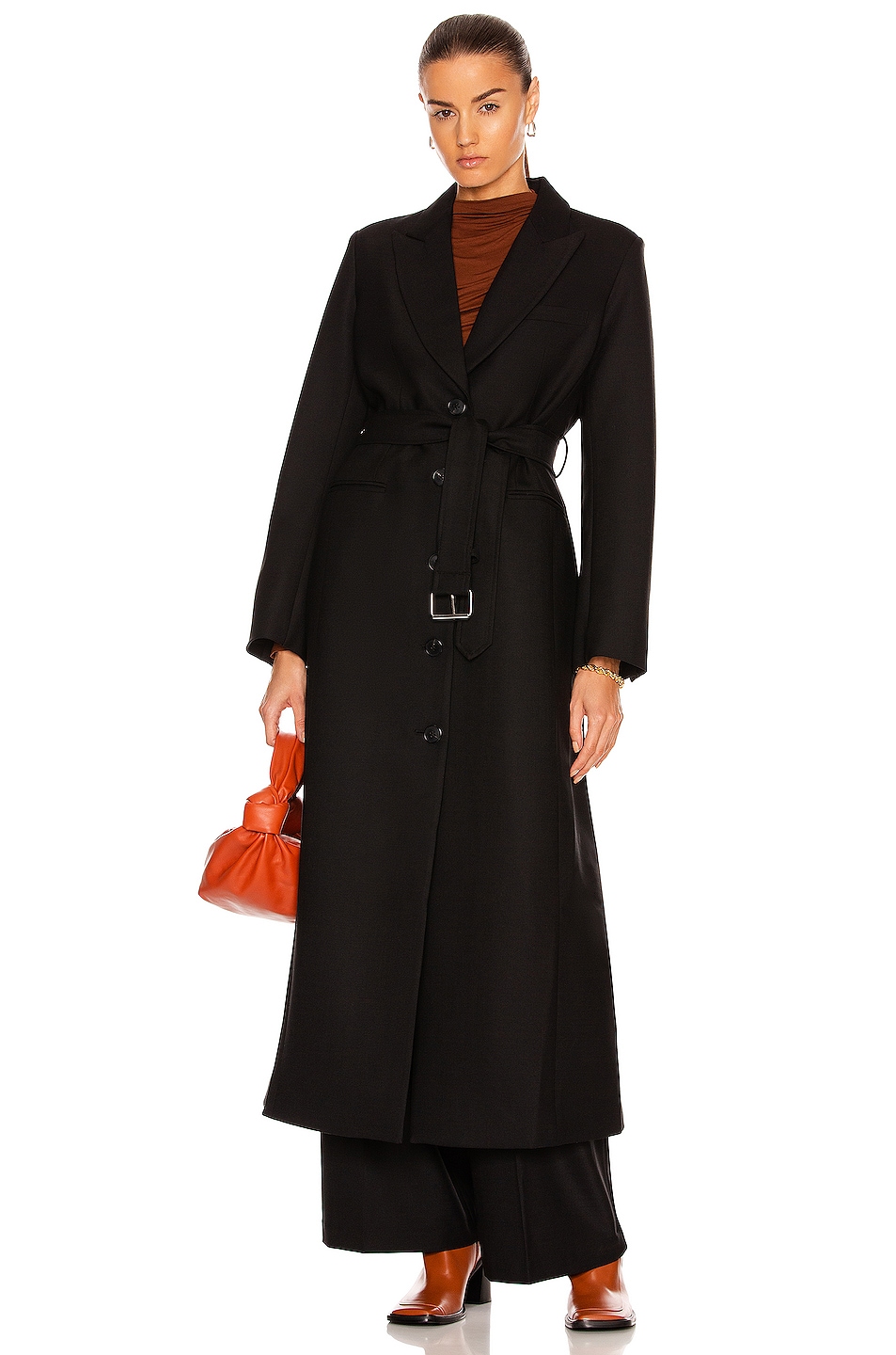 Image 1 of CO Belted Blazer Coat in Black