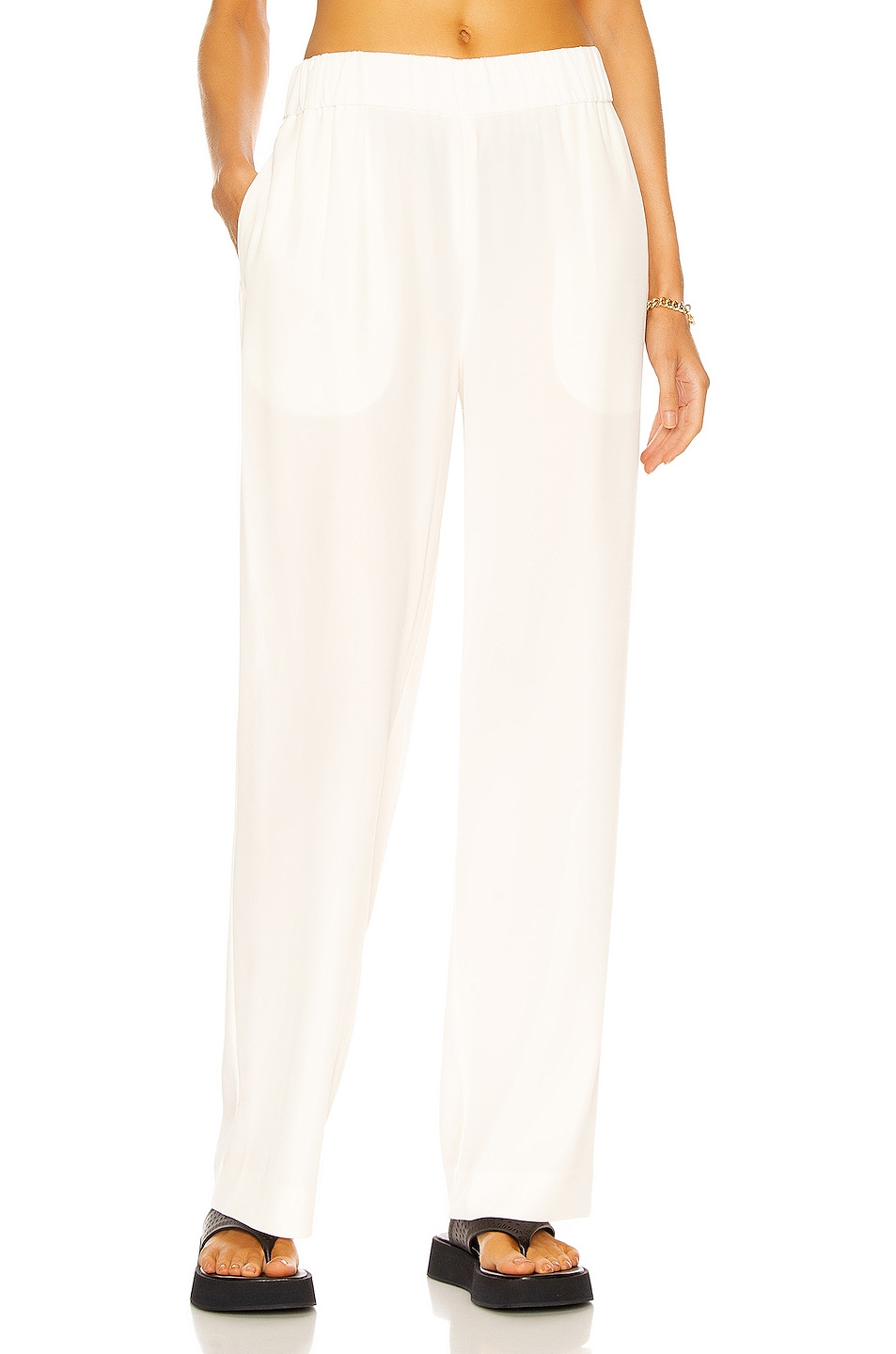 Image 1 of CO Elastic Waist Pull On Pant in Ivory