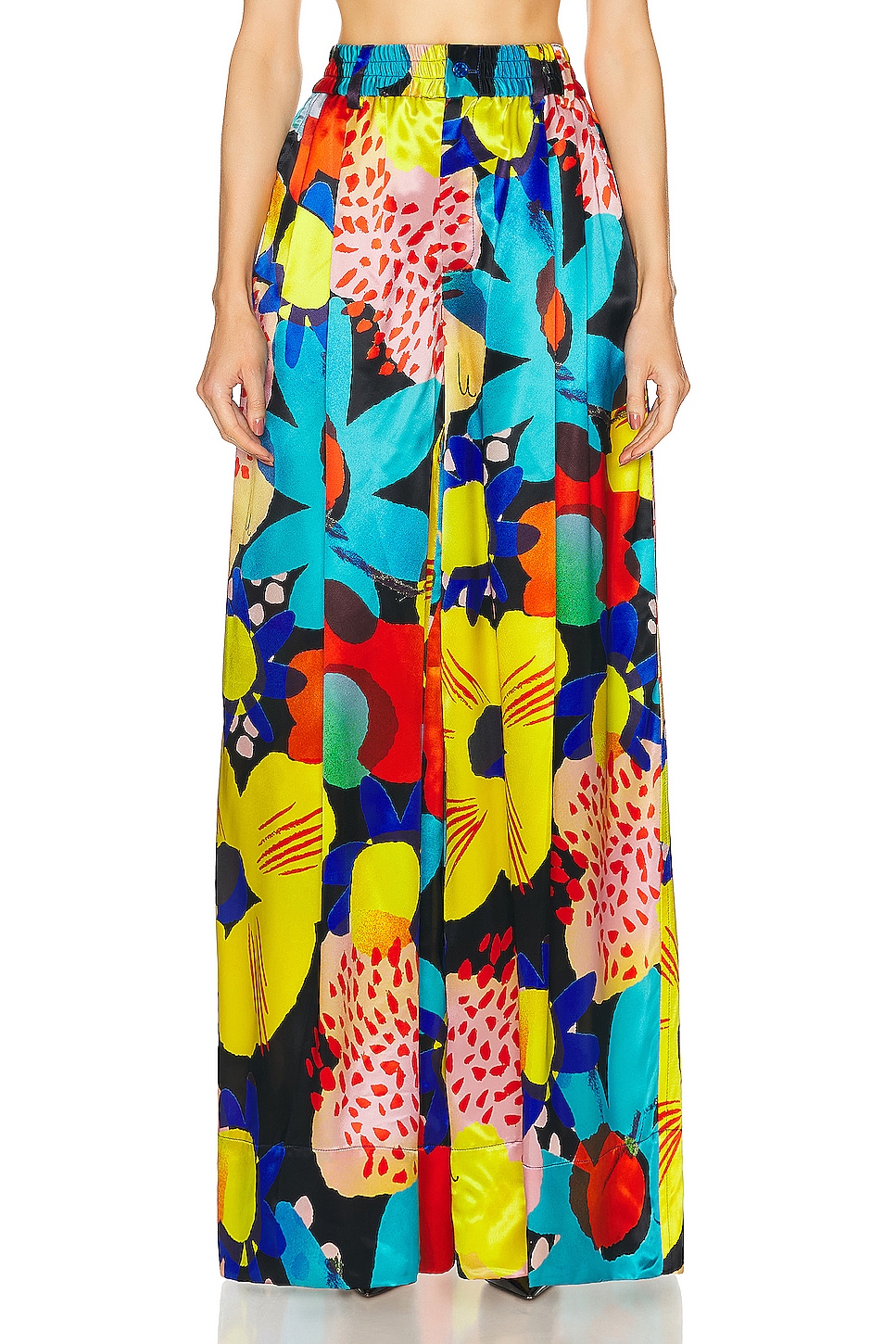 Image 1 of Christopher John Rogers Petunia Floral Wide Leg Trouser in Multicolor