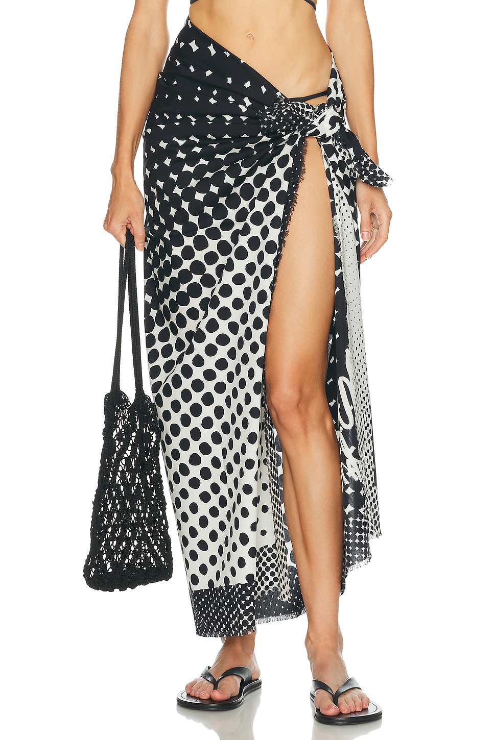 Christopher John Rogers Haltone Wiggle Dot Pareo Sarong - Women's Clothing