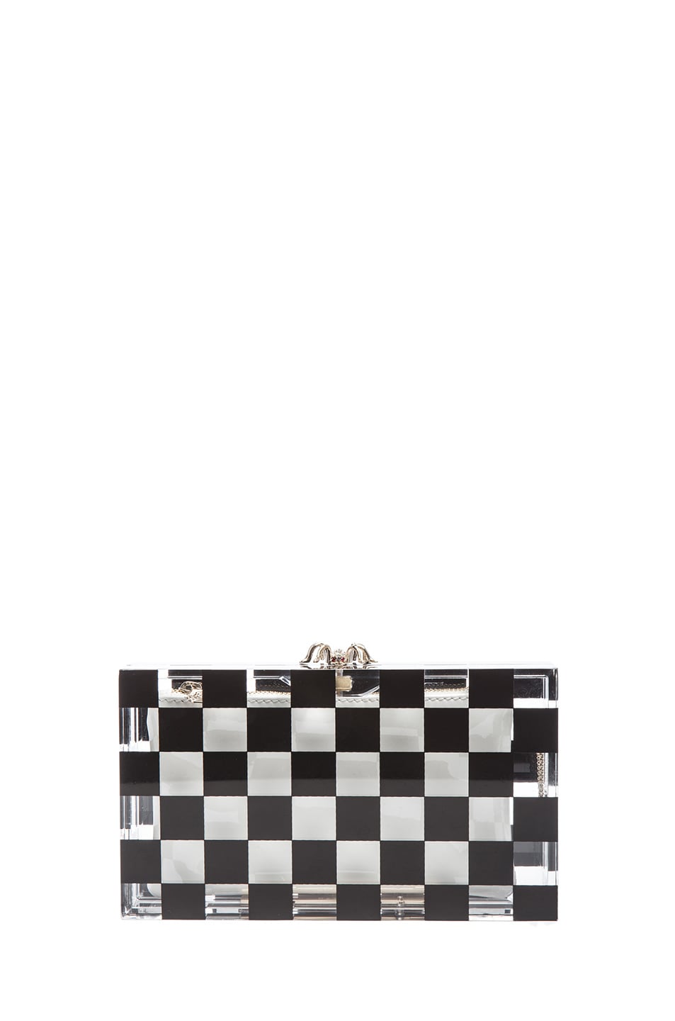 Image 1 of Charlotte Olympia Pandora Squared Clutch in Black