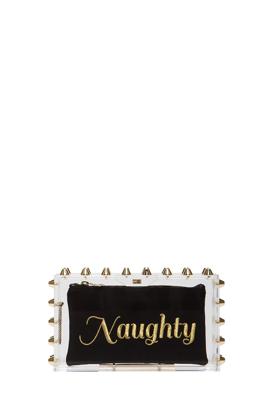 Image 1 of Charlotte Olympia Naughty Pandora Clutch in Transparent