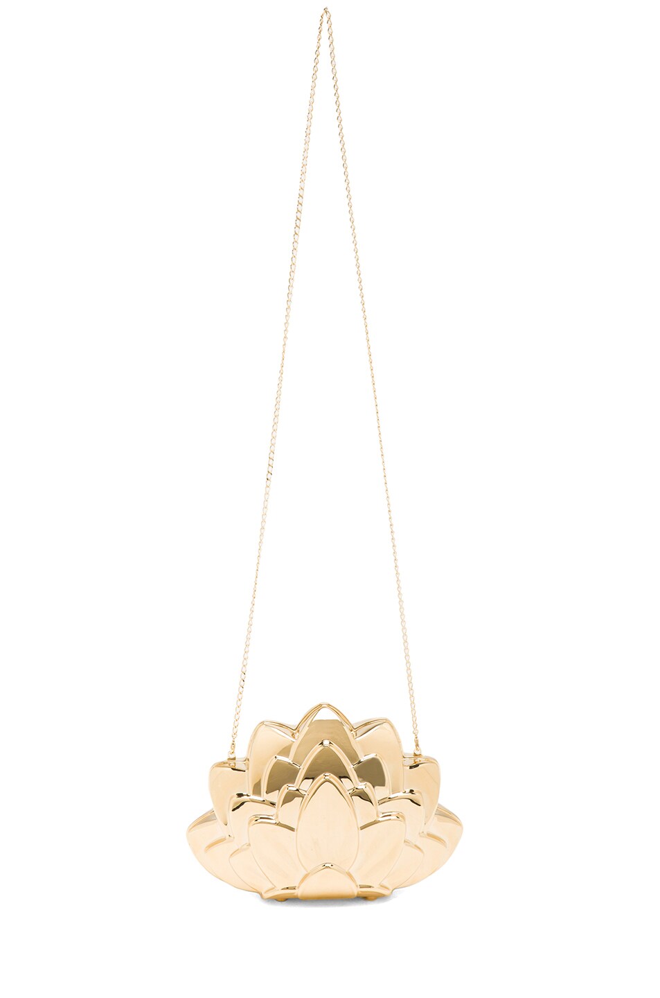 Charlotte Olympia Lotus Clutch in Gold | FWRD