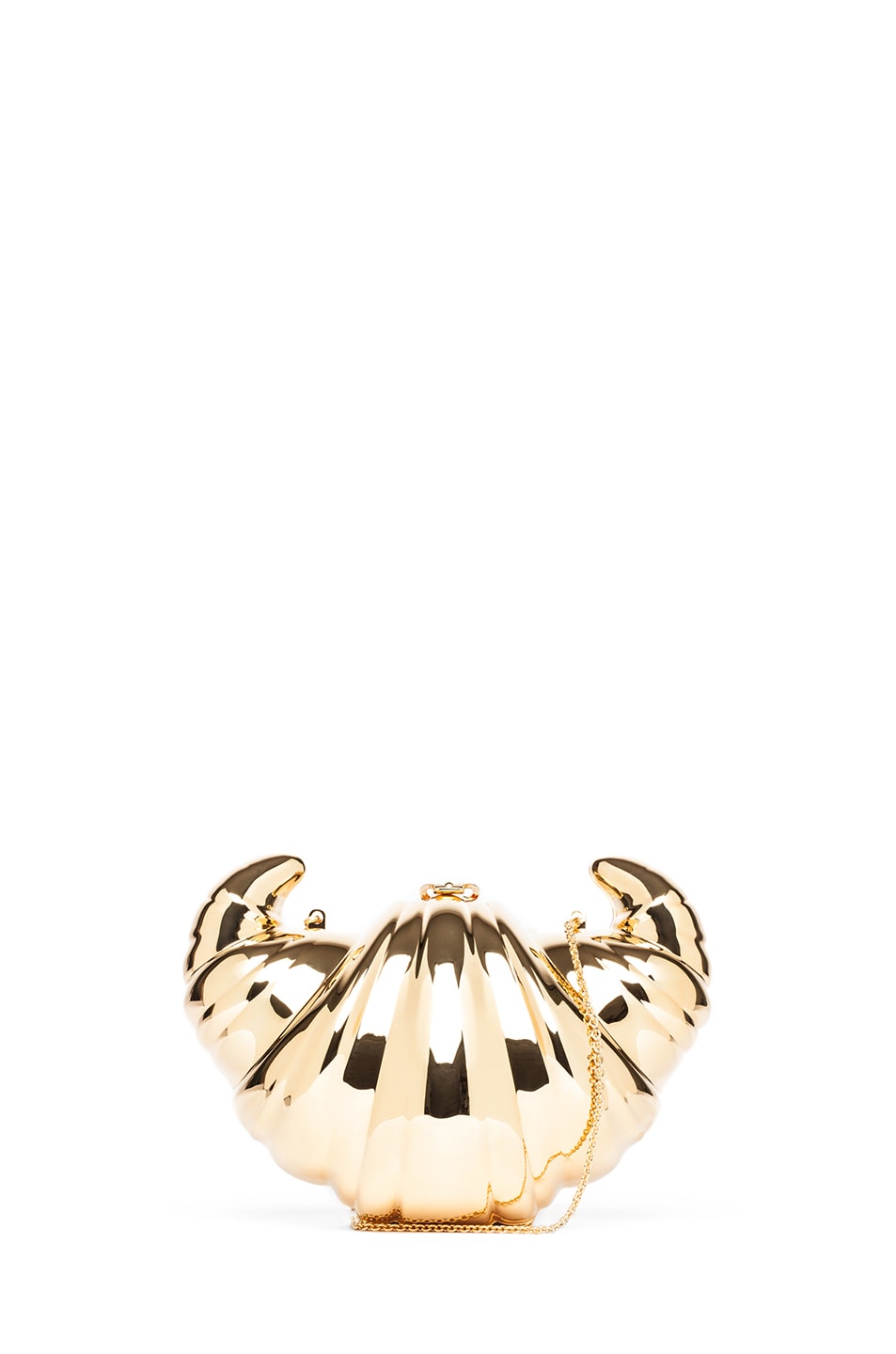 Image 1 of Charlotte Olympia Croissant Clutch in Rose Gold