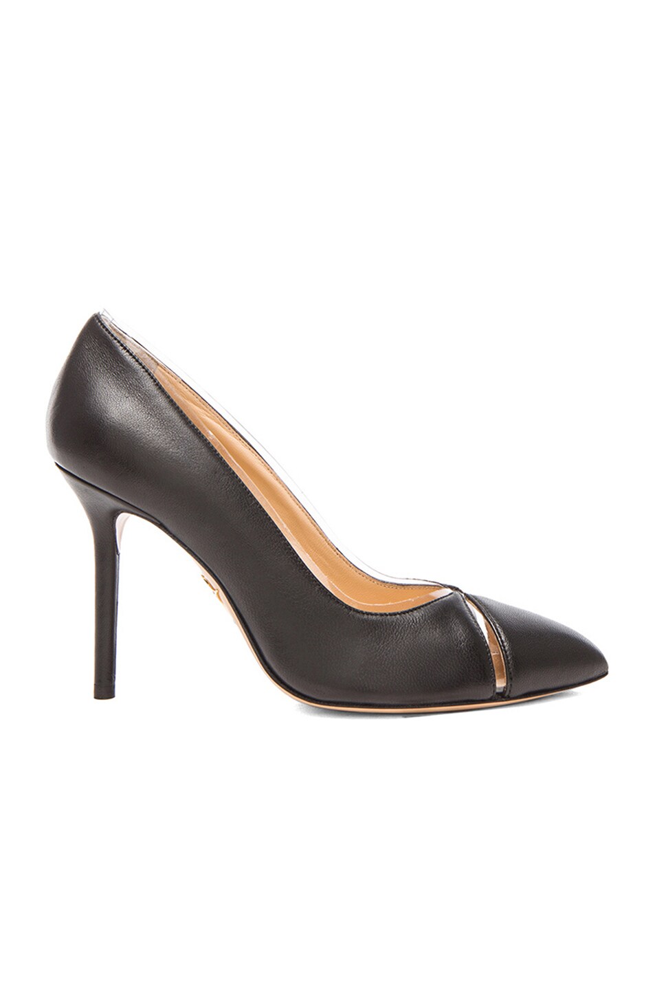 Image 1 of Charlotte Olympia Natalie Nappa Leather Pumps in Black