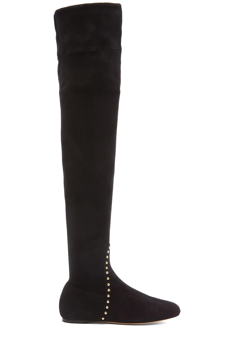 Image 1 of Charlotte Olympia Andie Suede Boots in Onyx
