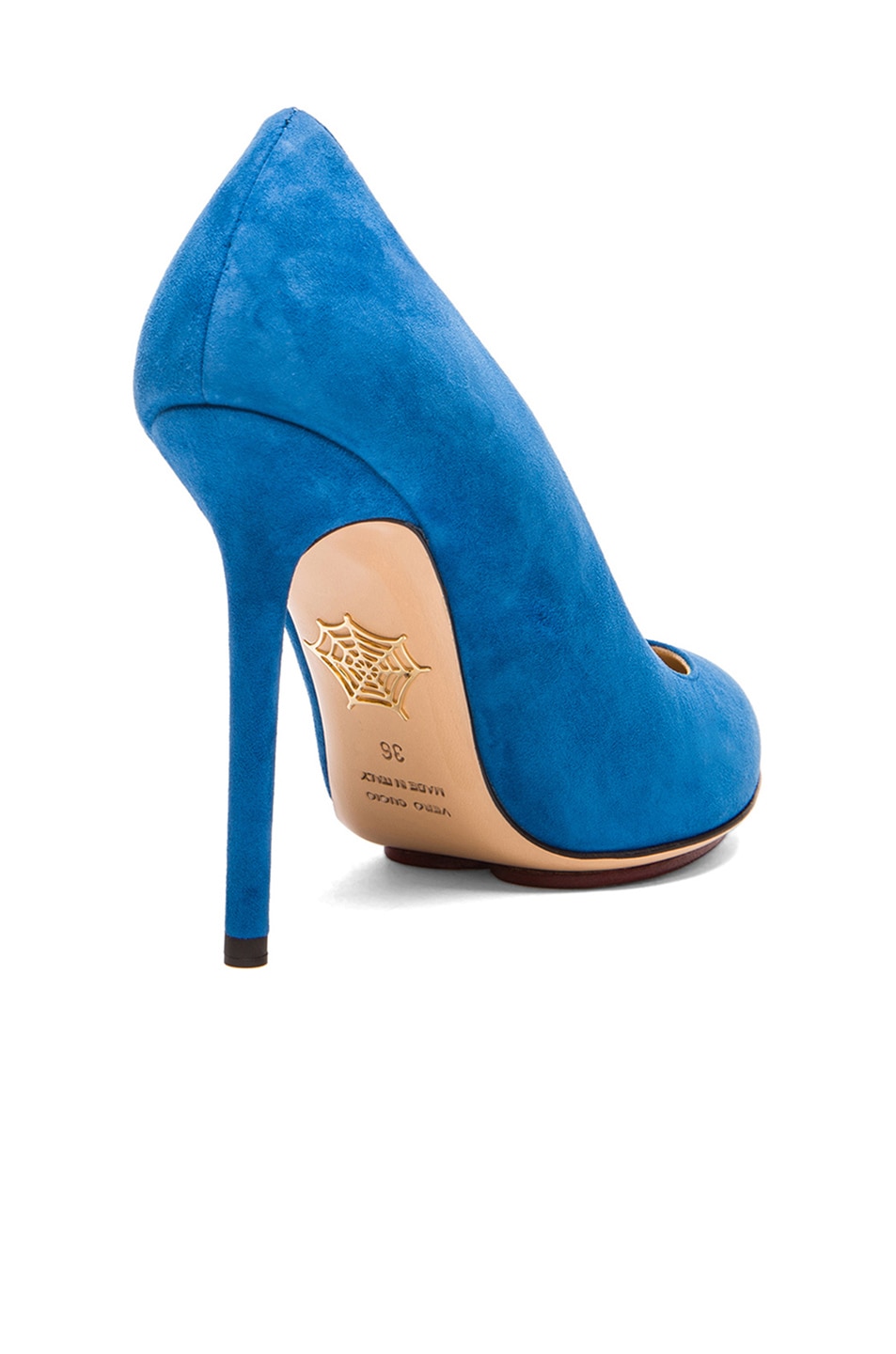 Charlotte Olympia Monroe Suede Pumps in Cobalt Blue | FWRD